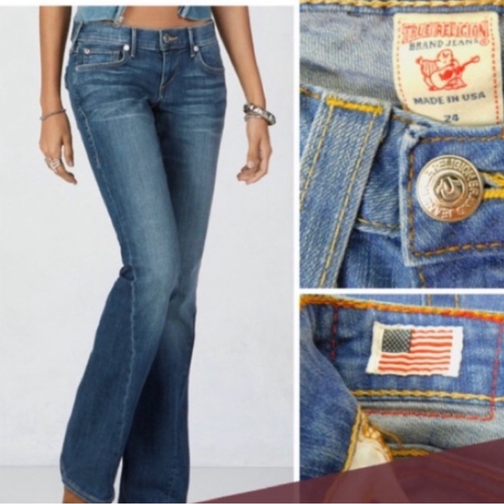 True Religion Joey Flare Dark Wash Jeans